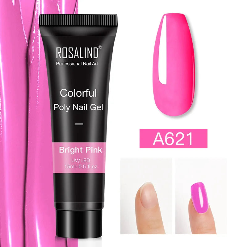 15/30 ml Poly Nail Gel Semi Permanent Akryl Extension Crystal Nail Art Fast Builder Hybrid Lack UV Poly Nagellack - 24 Timmar Deals