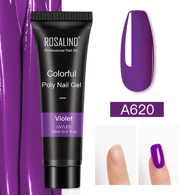 15/30 ml Poly Nail Gel Semi Permanent Akryl Extension Crystal Nail Art Fast Builder Hybrid Lack UV Poly Nagellack - 24 Timmar Deals