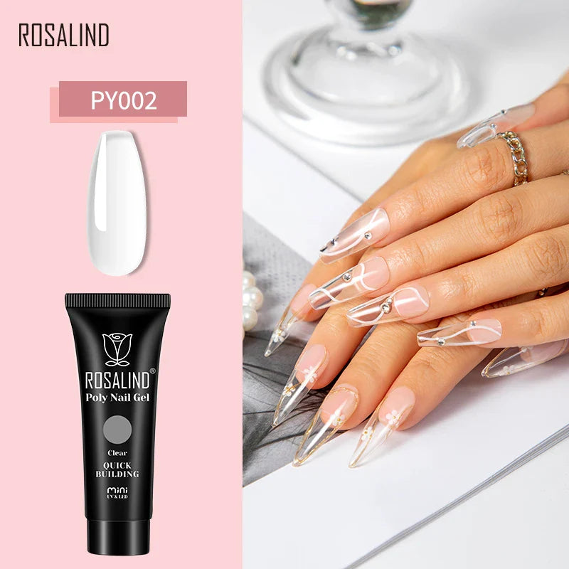 15/30 ml Poly Nail Gel Semi Permanent Akryl Extension Crystal Nail Art Fast Builder Hybrid Lack UV Poly Nagellack - 24 Timmar Deals