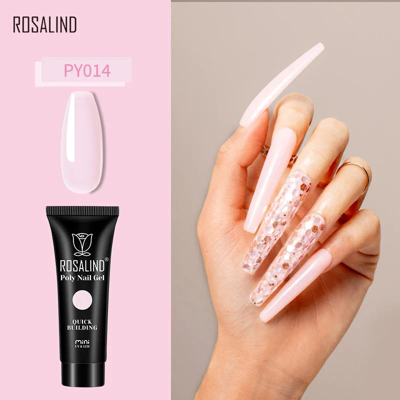 15/30 ml Poly Nail Gel Semi Permanent Akryl Extension Crystal Nail Art Fast Builder Hybrid Lack UV Poly Nagellack - 24 Timmar Deals