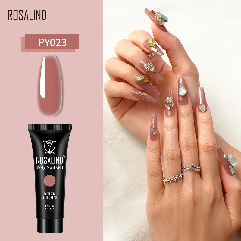 15/30 ml Poly Nail Gel Semi Permanent Akryl Extension Crystal Nail Art Fast Builder Hybrid Lack UV Poly Nagellack - 24 Timmar Deals