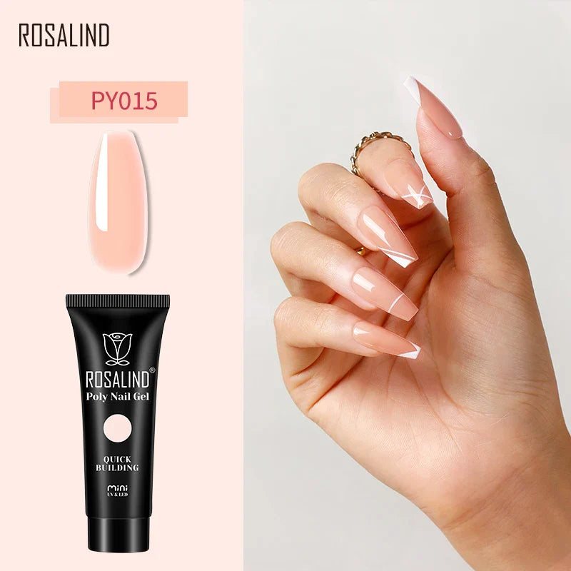 15/30 ml Poly Nail Gel Semi Permanent Akryl Extension Crystal Nail Art Fast Builder Hybrid Lack UV Poly Nagellack - 24 Timmar Deals
