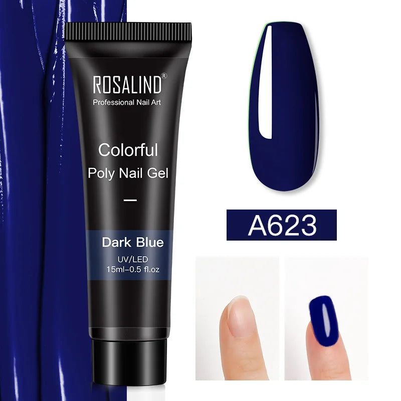 15/30 ml Poly Nail Gel Semi Permanent Akryl Extension Crystal Nail Art Fast Builder Hybrid Lack UV Poly Nagellack - 24 Timmar Deals