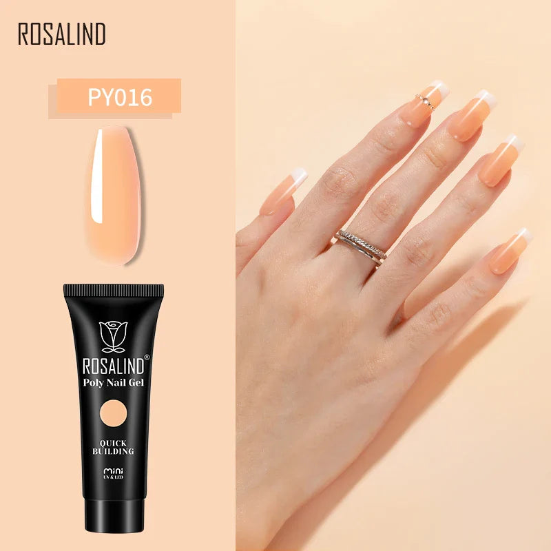 15/30 ml Poly Nail Gel Semi Permanent Akryl Extension Crystal Nail Art Fast Builder Hybrid Lack UV Poly Nagellack - 24 Timmar Deals
