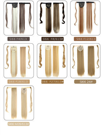 Chemical Fiber Invisible Velcro Ponytail High Temperature Wire Winding Ponytail - 24 Timmar Deals