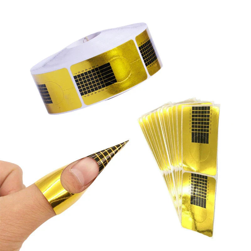 Professionella franska nagelformsspetsar Nail Art Form Akrylspets Gel Nails Sticker Extension Curl Form för manikyr - 24 Timmar Deals