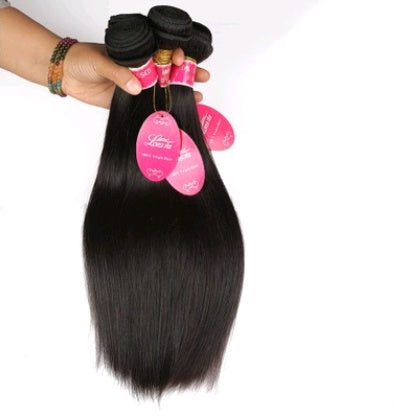 Real human hair straight wave human hair hair curtain natural color wig hair extension - 24 Timmar Deals