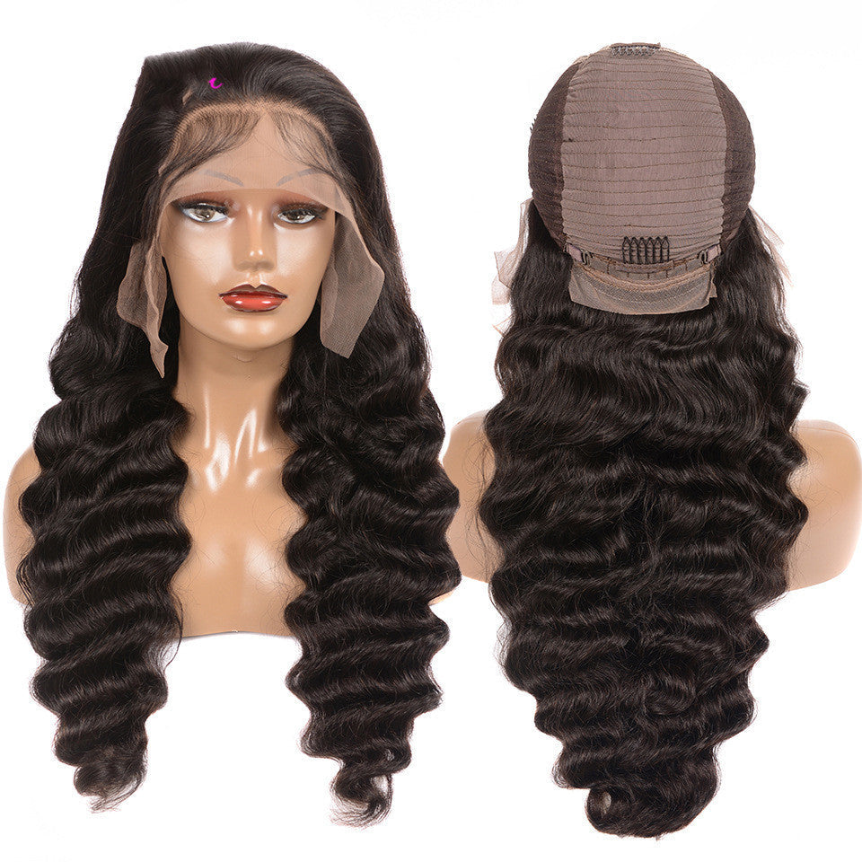 Human Hair Loose Deep Lace Frontal Wigs 13x4 Headgear - 24 Timmar Deals