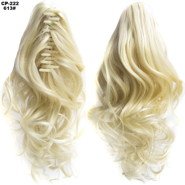 Long Wave Ponytail Wrap Around Ponytail Clip In Hair Headwear Gray Hairpiece Natural Extensions - 24 Timmar Deals