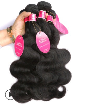 Natural color wig, real wig, hair extension, Brazilian body wave hair wig - 24 Timmar Deals
