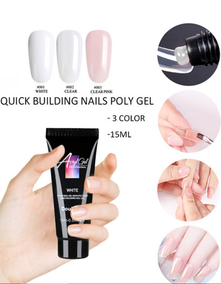 3 Color Polygel Pack  + Mold Tips - 24 Timmar Deals