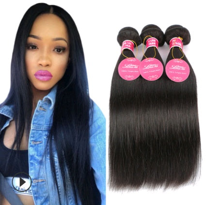 Real human hair straight wave human hair hair curtain natural color wig hair extension - 24 Timmar Deals