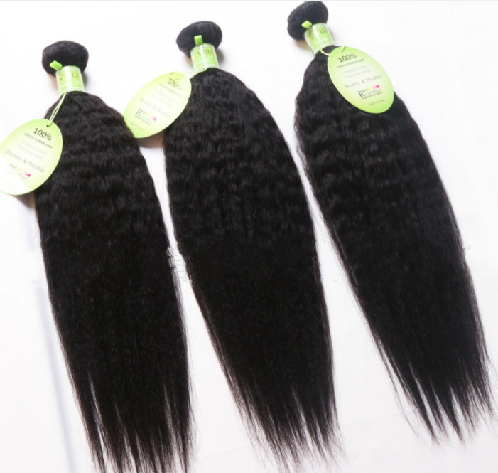 Overseas warehouse Brazil hair curtain wig Brazilian hair kinky Yaki straight - 24 Timmar Deals