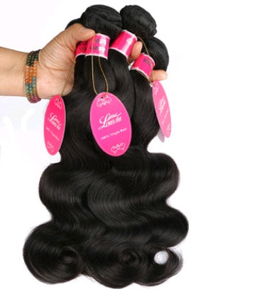 Natural color wig, real wig, hair extension, Brazilian body wave hair wig - 24 Timmar Deals