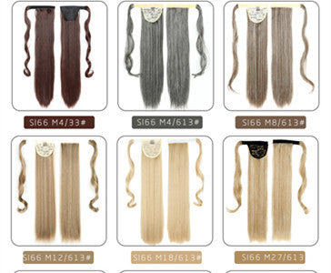Chemical Fiber Invisible Velcro Ponytail High Temperature Wire Winding Ponytail - 24 Timmar Deals