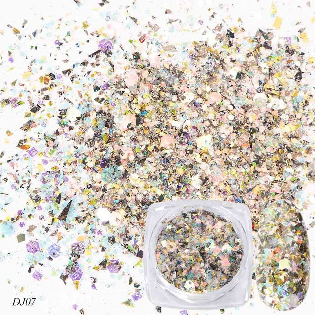 Nail Art Glitter 12 Color Light Change Onion Pink Symphony Glitter Sequin - 24 Timmar Deals