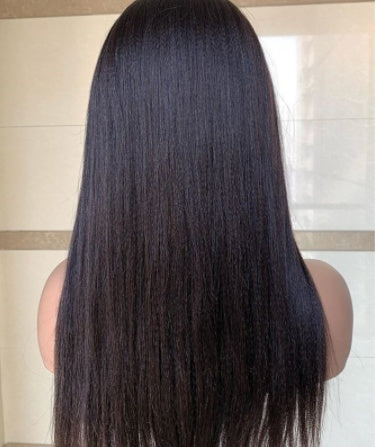 Wig Mid-Point Black Long Straight Hair High Temperature Silk Fluffy Wig - 24 Timmar Deals