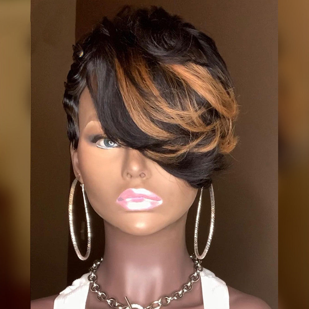 Wigs European And American Wigs, Ladies Small Curly Hair, Gradient Wigs, Chemical Fiber Headgear - 24 Timmar Deals