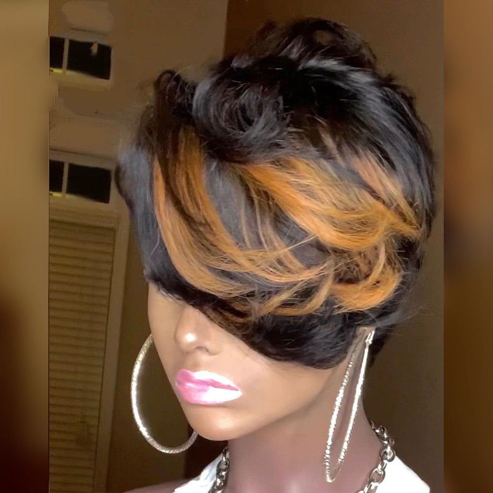 Wigs European And American Wigs, Ladies Small Curly Hair, Gradient Wigs, Chemical Fiber Headgear - 24 Timmar Deals