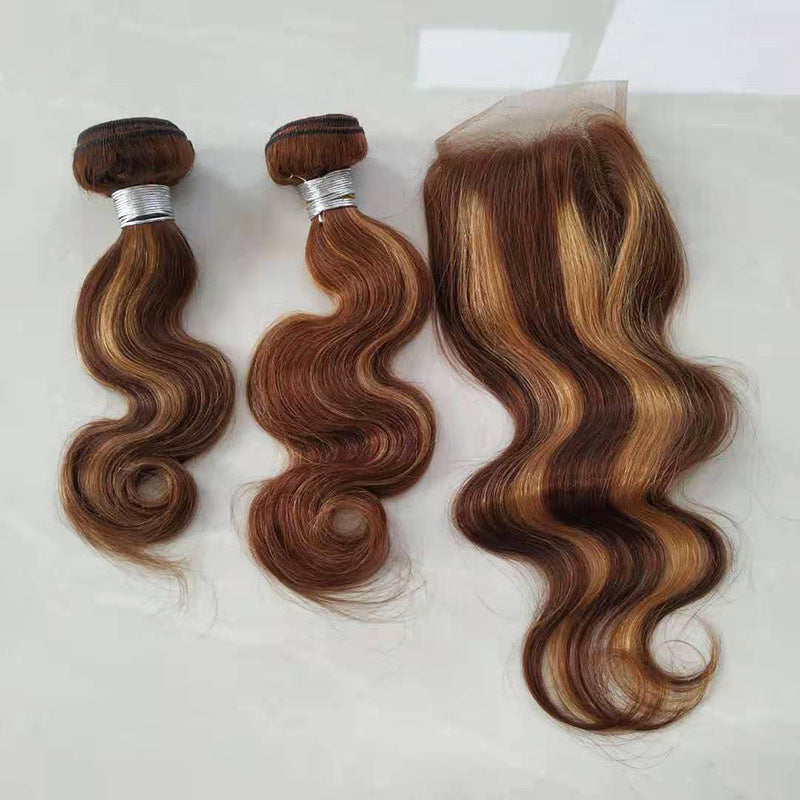 Real Hair Weave Piano Color Hair Block Body Wave Human Hair Bundle - 24 Timmar Deals