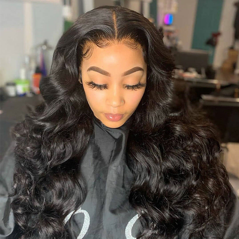 Wig Long Curly Hair Wavy Curly Hair Front Lace African Women Chemical Fiber Wig Cover - 24 Timmar Deals