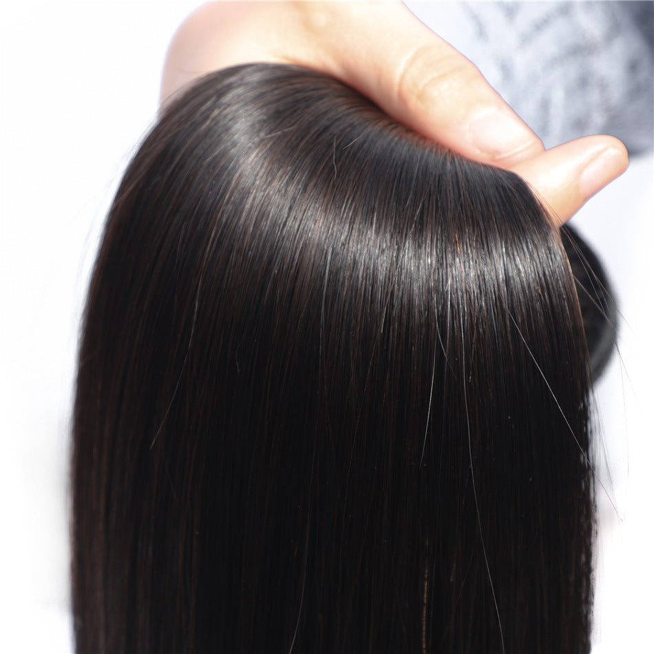 European And American Wigs, Real Hair Weaves, Natural Color, Smooth Hair Weaves - 24 Timmar Deals