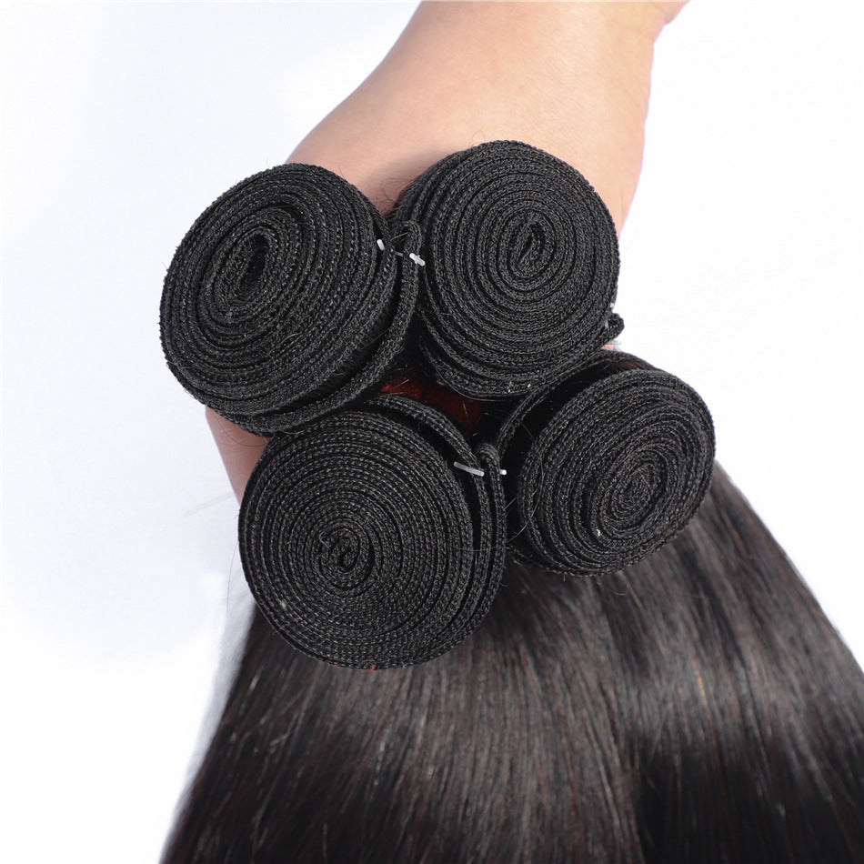 European And American Wigs, Real Hair Weaves, Natural Color, Smooth Hair Weaves - 24 Timmar Deals