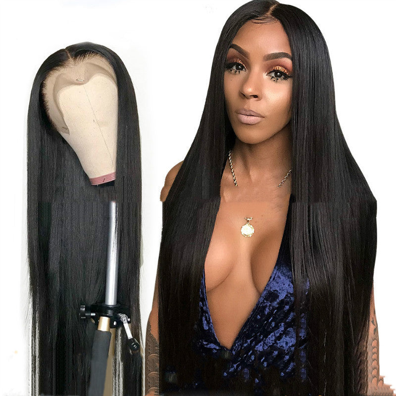 Wig Long Straight Hair Long Straight Wigs Africa Fashion Foreign Trade Chemical Fber Headgear - 24 Timmar Deals