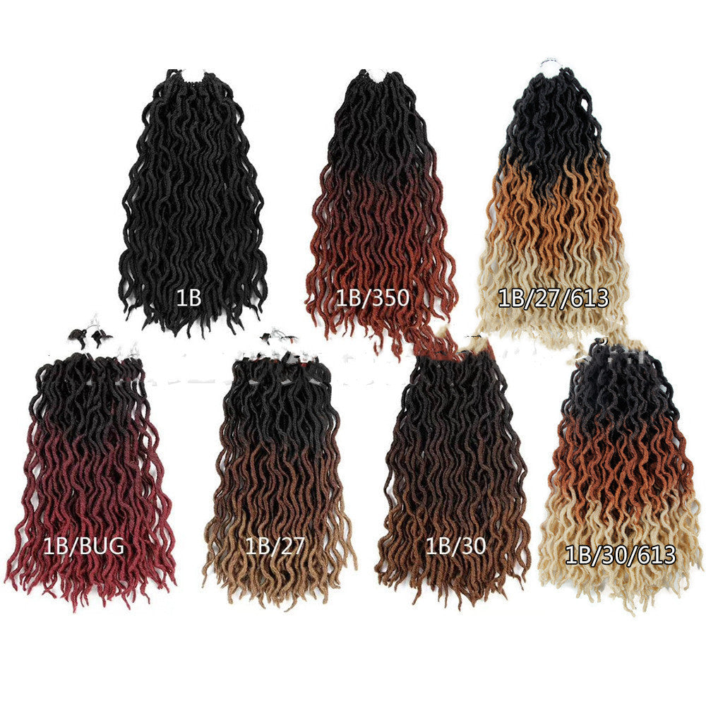 Ombre Curly Crochet Hair Synthetic Braiding Hair Extensions - 24 Timmar Deals
