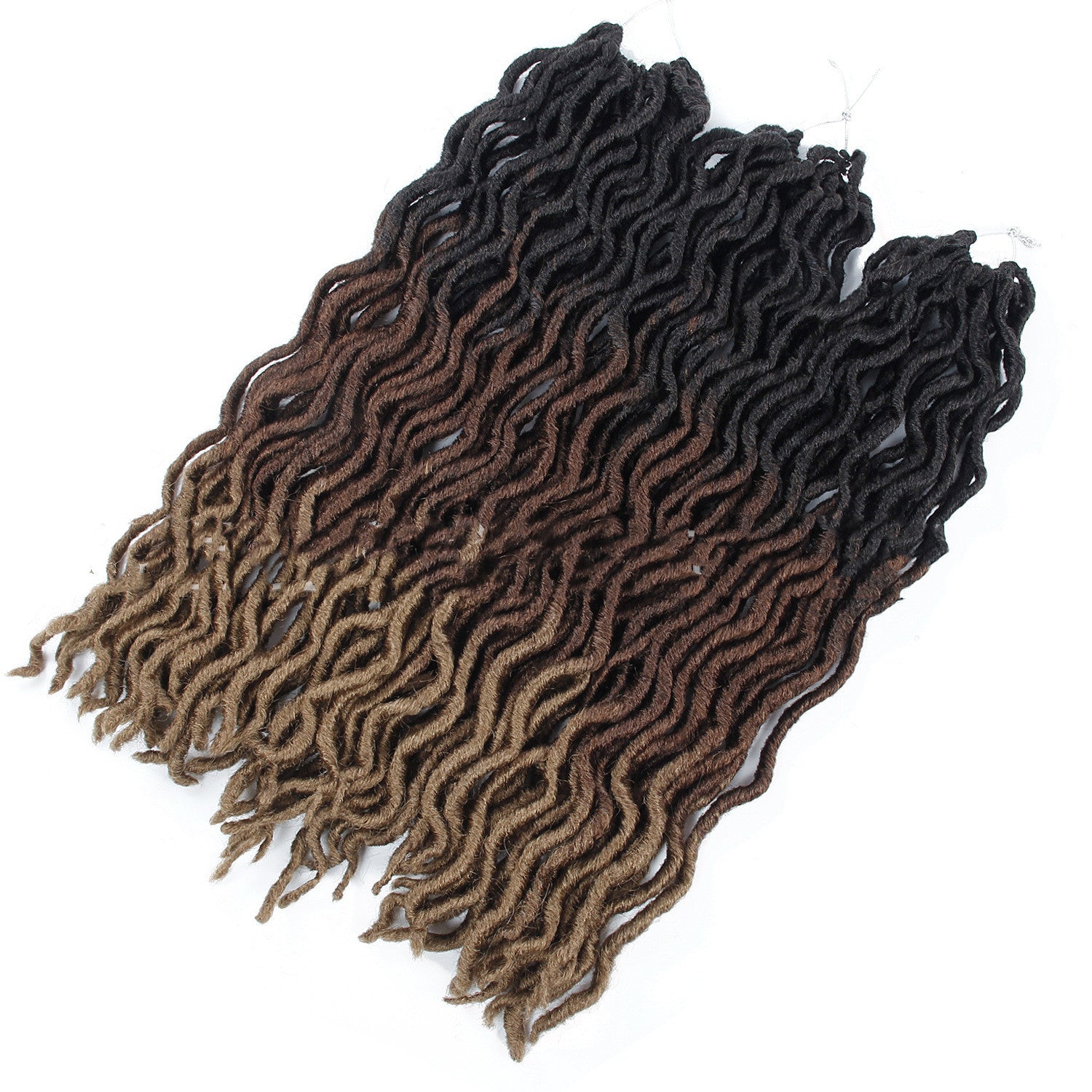 Ombre Curly Crochet Hair Synthetic Braiding Hair Extensions - 24 Timmar Deals