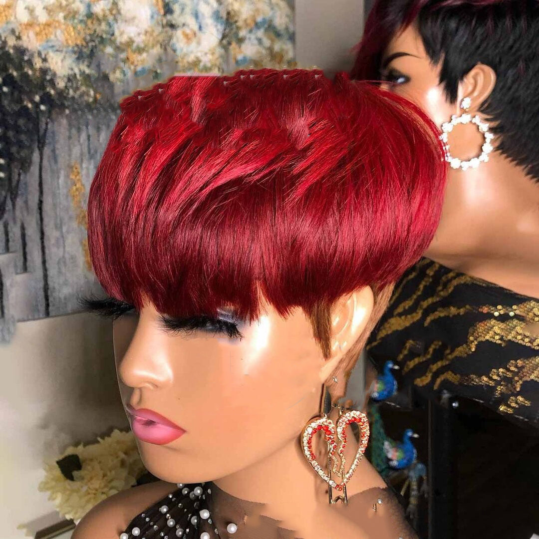 Wig Female Wig Short Straight Hair Short Hair Straight Hair Bob Wig - 24 Timmar Deals