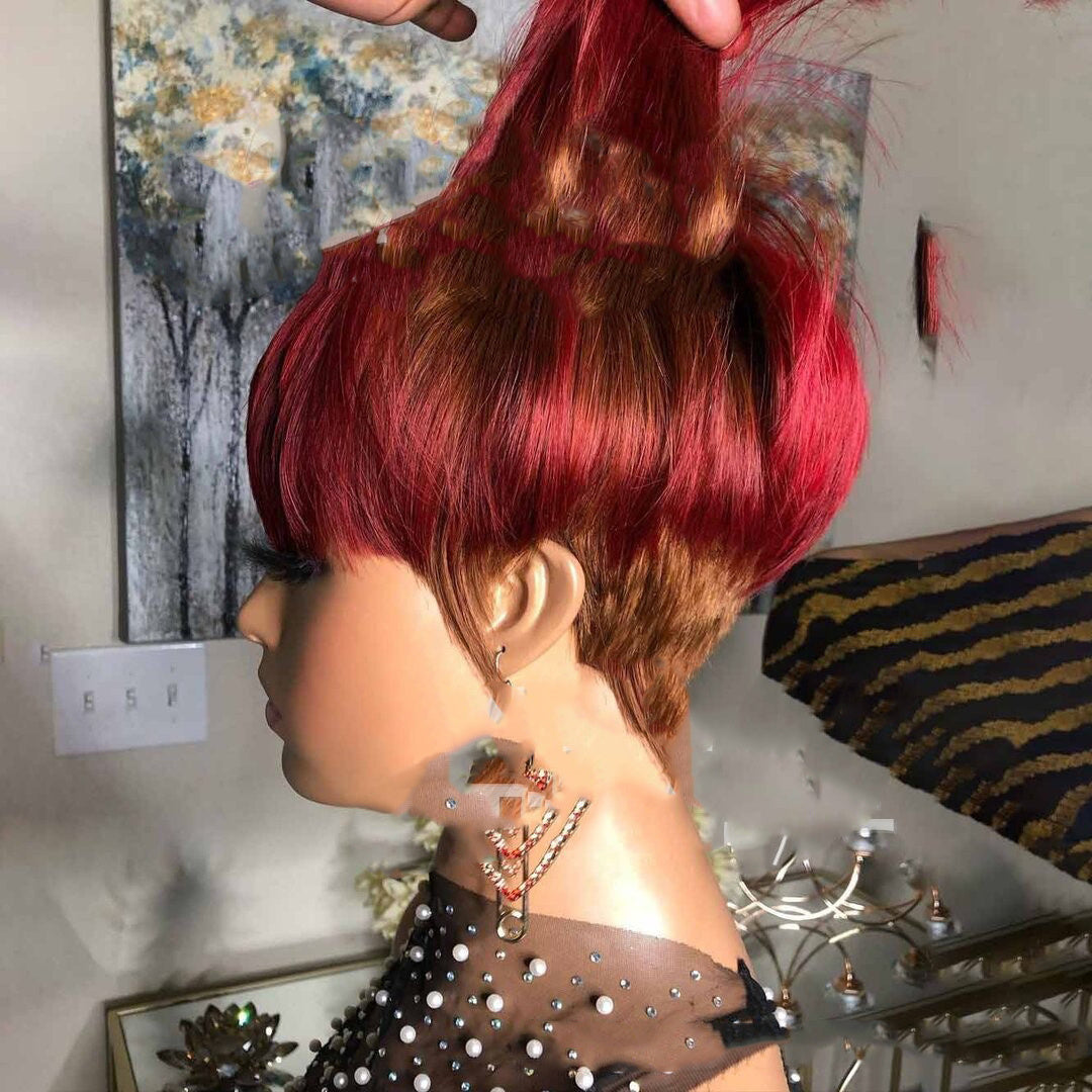 Wig Female Wig Short Straight Hair Short Hair Straight Hair Bob Wig - 24 Timmar Deals