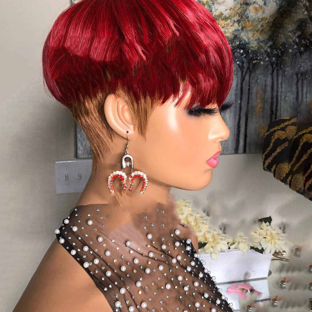 Wig Female Wig Short Straight Hair Short Hair Straight Hair Bob Wig - 24 Timmar Deals