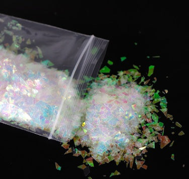 Holographic AB Nail Glitter Flake Sparkly Sequins Irregular Sequins DIY Gel Polish Manicure Nail Art Decorations Accessories - 24 Timmar Deals