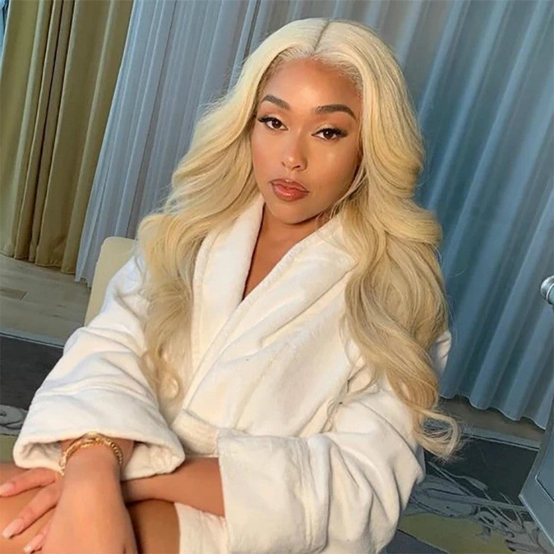 Blonde Lace Front Wig Transparent Lace Frontal Wig Pre Plucked  Brazilian Body Wave Human Hair Wigs - 24 Timmar Deals