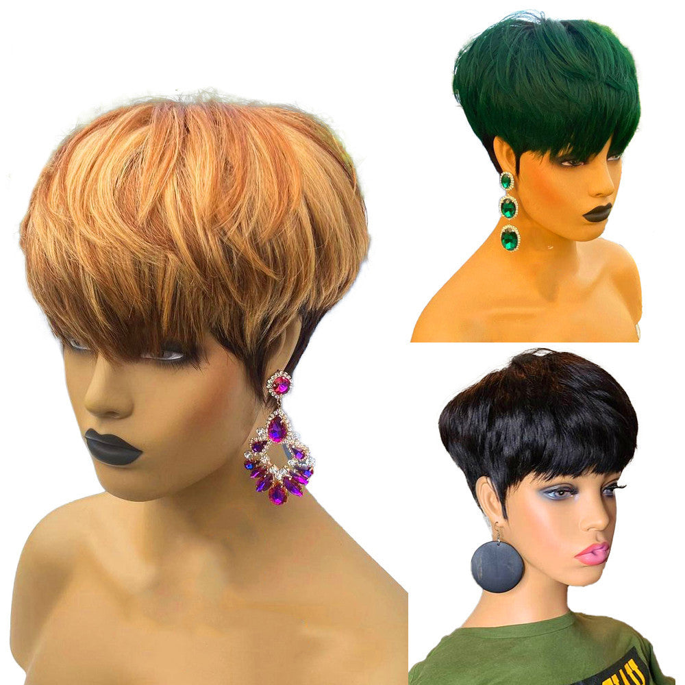 Wig Short Hair Wig Short Straight Hair Bob Hair Wig - 24 Timmar Deals