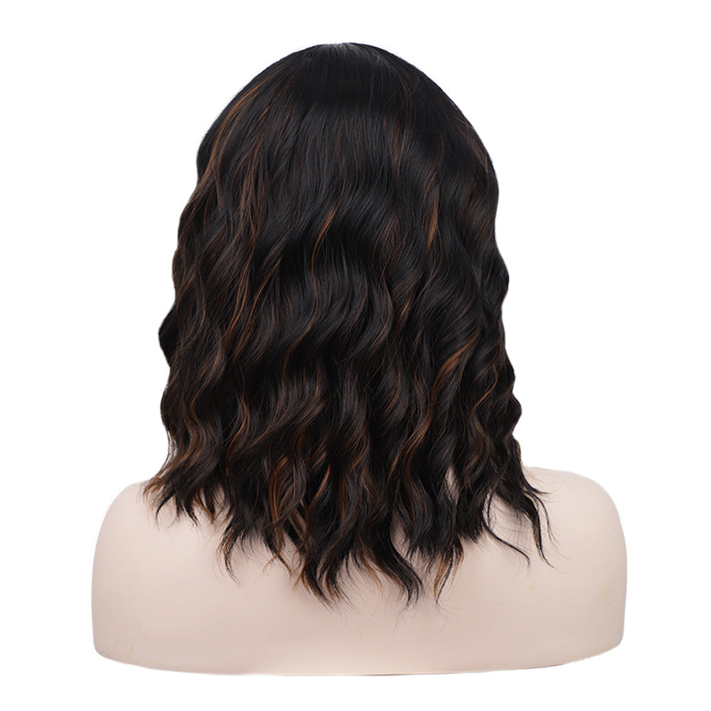 Front Lace Wig Curly Hair Short Curly Hair Fake - 24 Timmar Deals