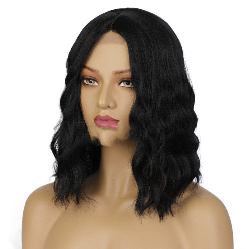 Front Lace Wig Curly Hair Short Curly Hair Fake - 24 Timmar Deals