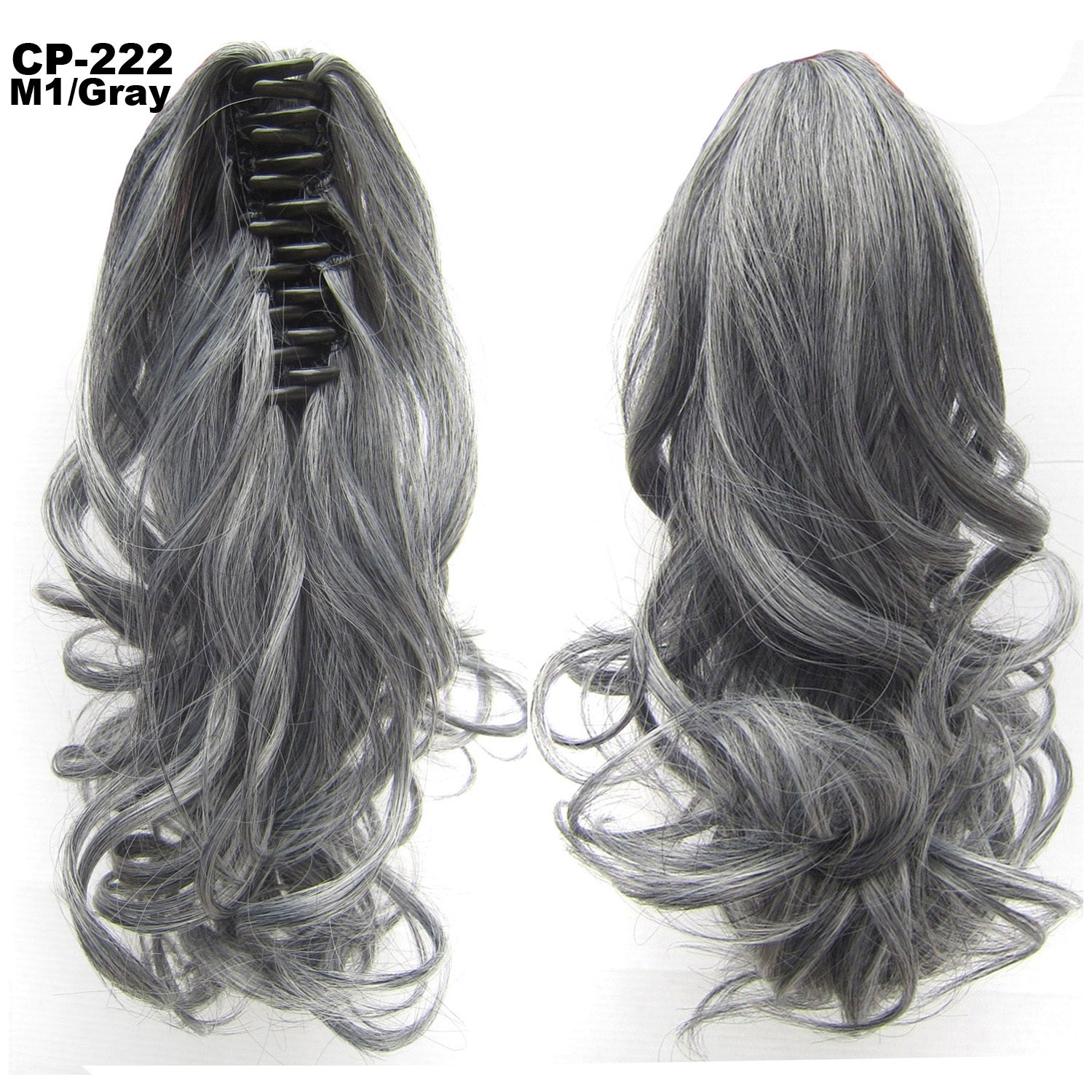 Long Wave Ponytail Wrap Around Ponytail Clip In Hair Headwear Gray Hairpiece Natural Extensions - 24 Timmar Deals