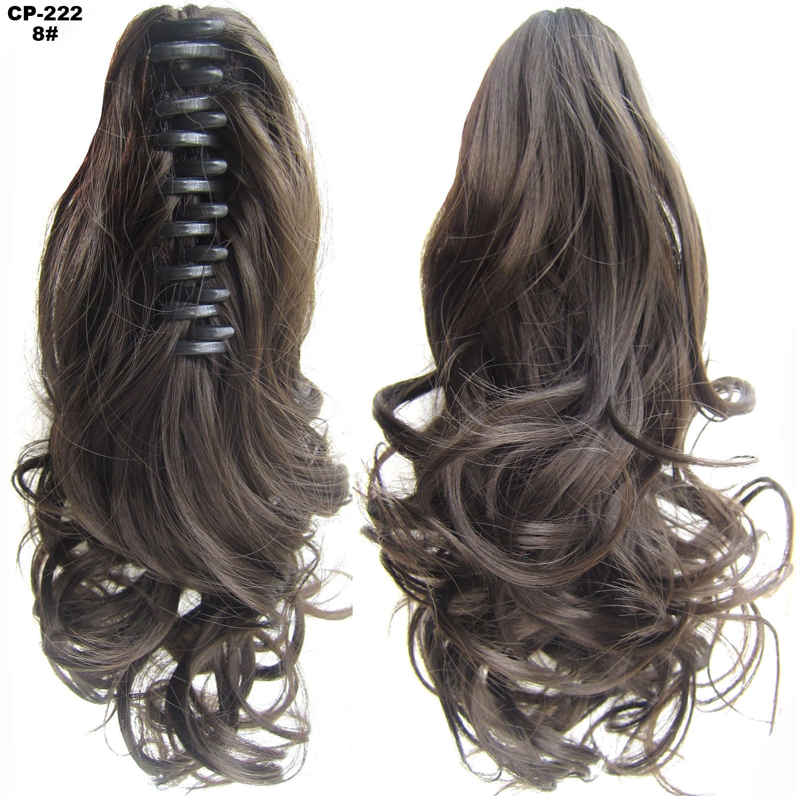 Long Wave Ponytail Wrap Around Ponytail Clip In Hair Headwear Gray Hairpiece Natural Extensions - 24 Timmar Deals