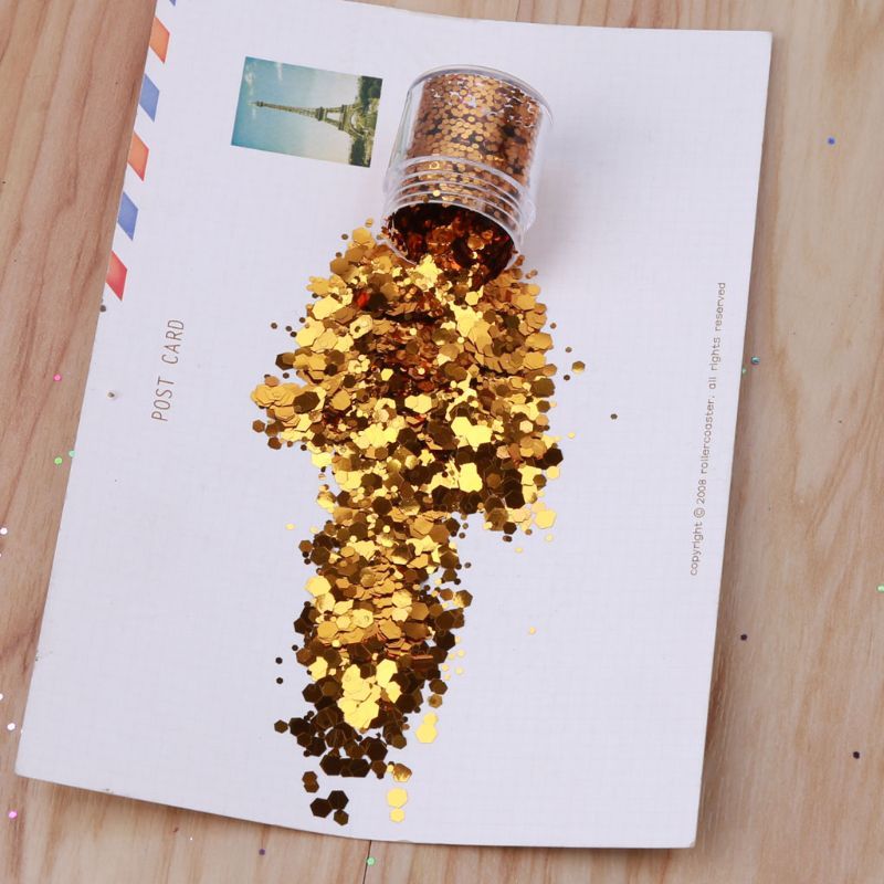 Hexagonal glitter, 12 colors mixed with high quality glitter - 24 Timmar Deals