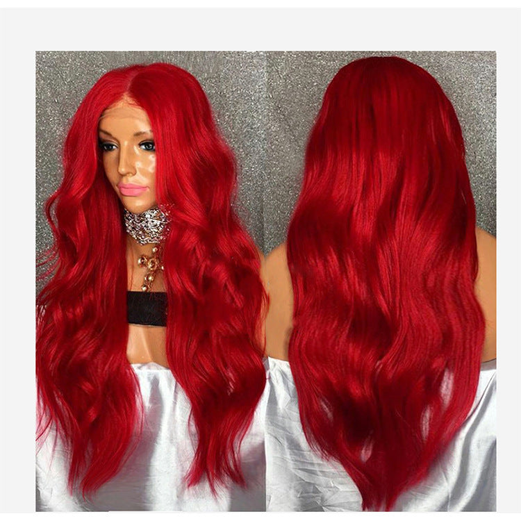 Red Wig Female Long Curly - 24 Timmar Deals