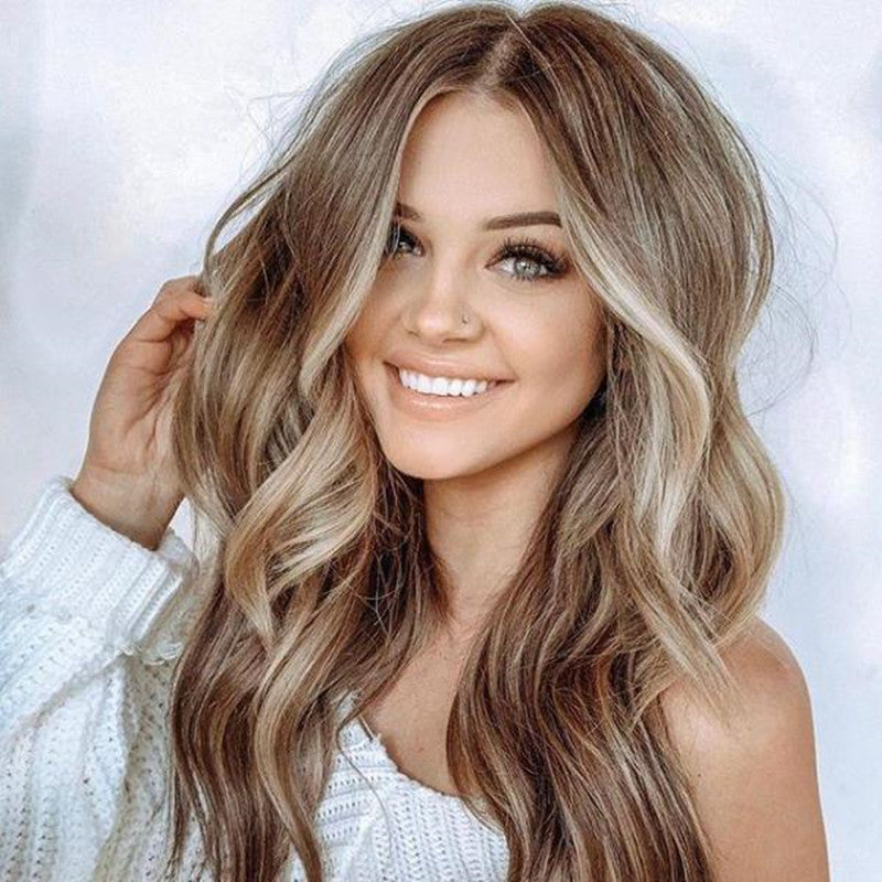 Female wig dyed with long curly hair - 24 Timmar Deals