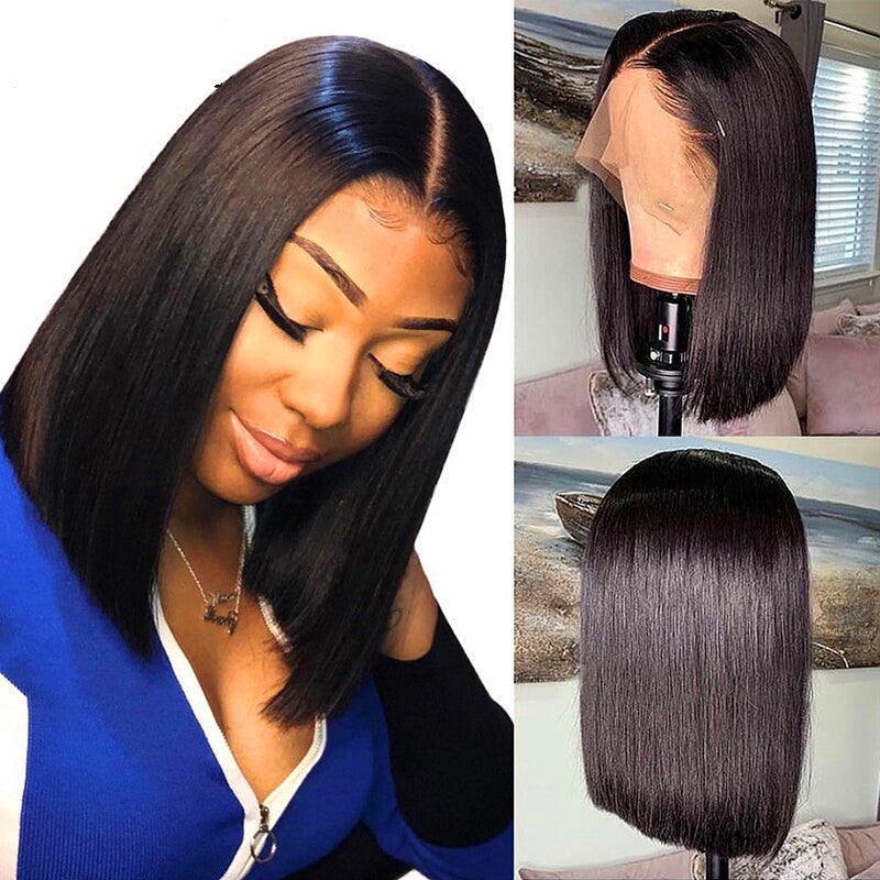 Straight human hair wigs13 * 4 Brazilian Hair - 24 Timmar Deals