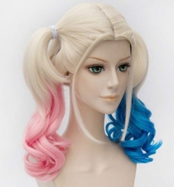Suicide Squad Clown Female Halle Quinn styling cos gradient wig cosplay wig - 24 Timmar Deals