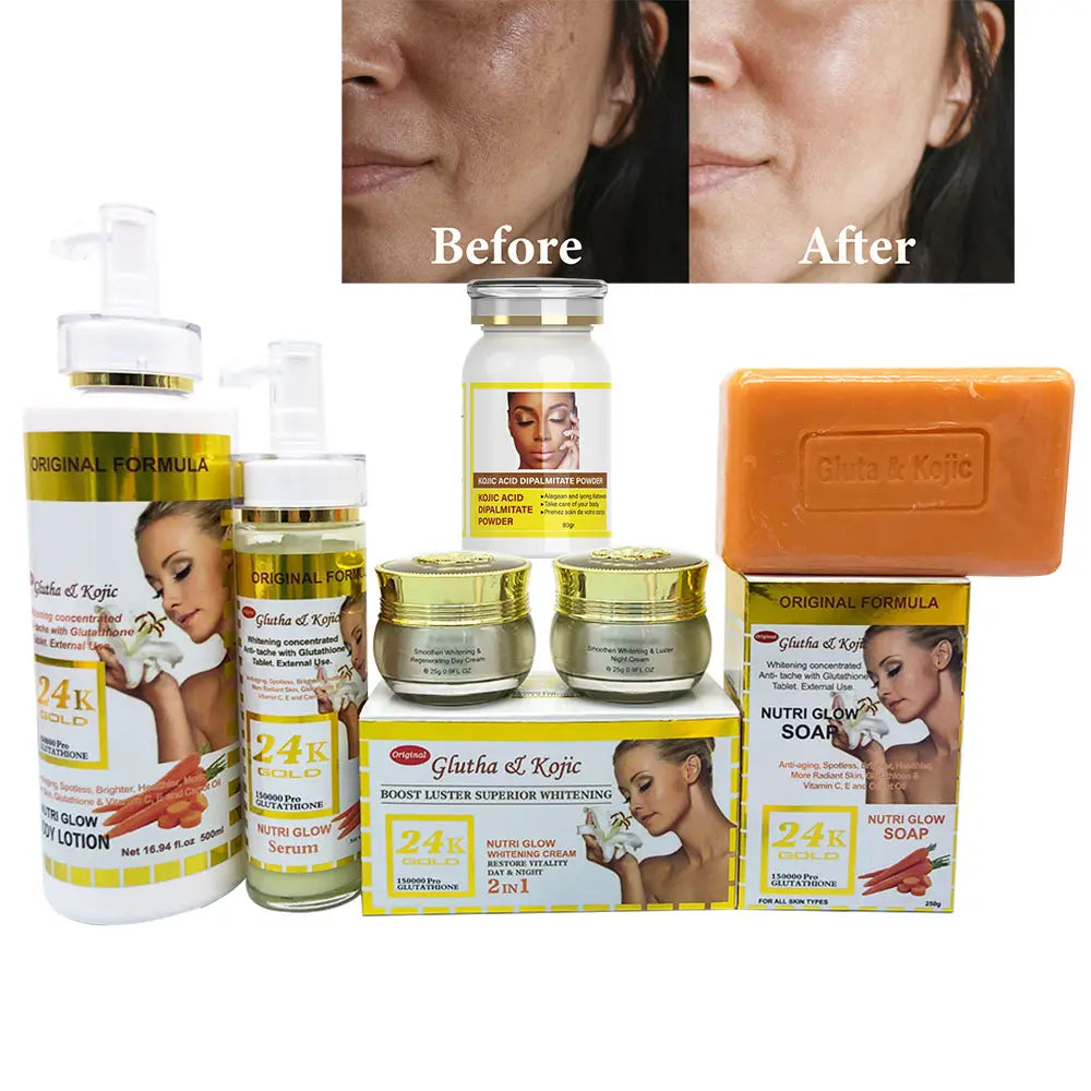 24K Glutha & Kojic White Lotion Serum Tvål - 24 Timmar Deals
