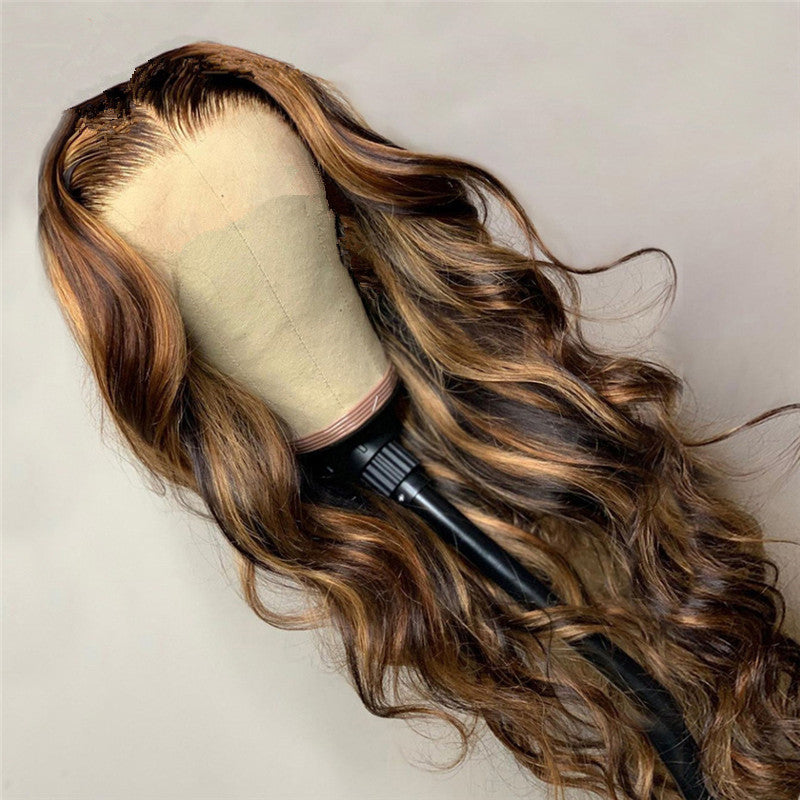 Women's Fashion Foreign Trade Wigs, Long Curly Hair, Chemical Fiber Wigs, Rose Net - 24 Timmar Deals