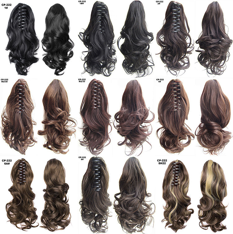 Long Wave Ponytail Wrap Around Ponytail Clip In Hair Headwear Gray Hairpiece Natural Extensions - 24 Timmar Deals