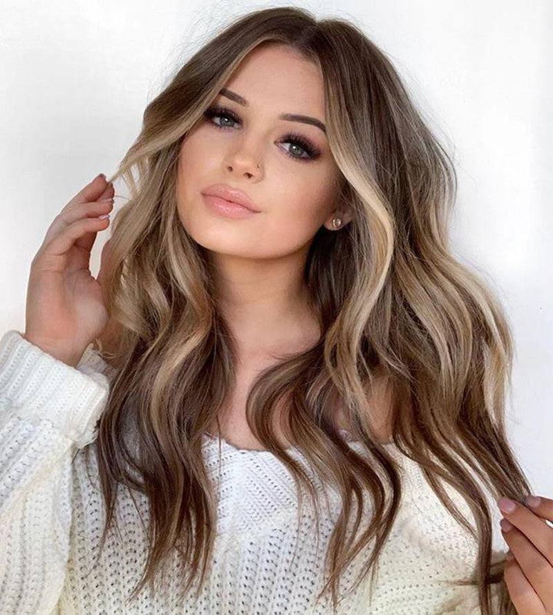 Female wig dyed with long curly hair - 24 Timmar Deals