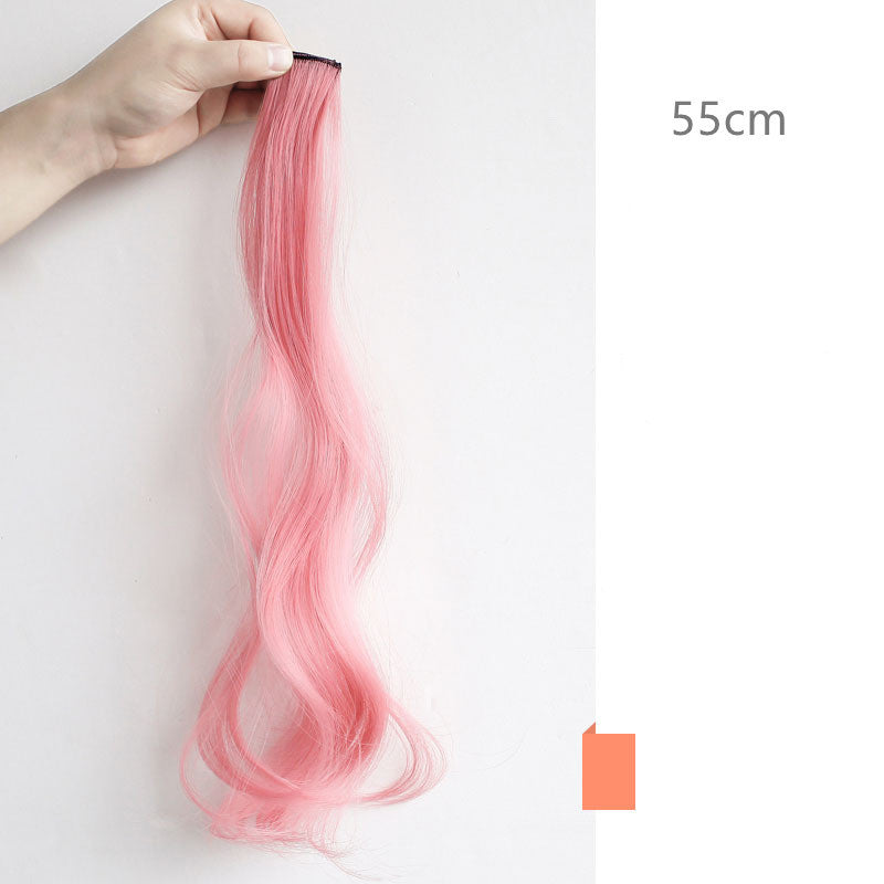 Color Wigs Female Long Hair Highlighting Gradient Invisible Curly Hair - 24 Timmar Deals